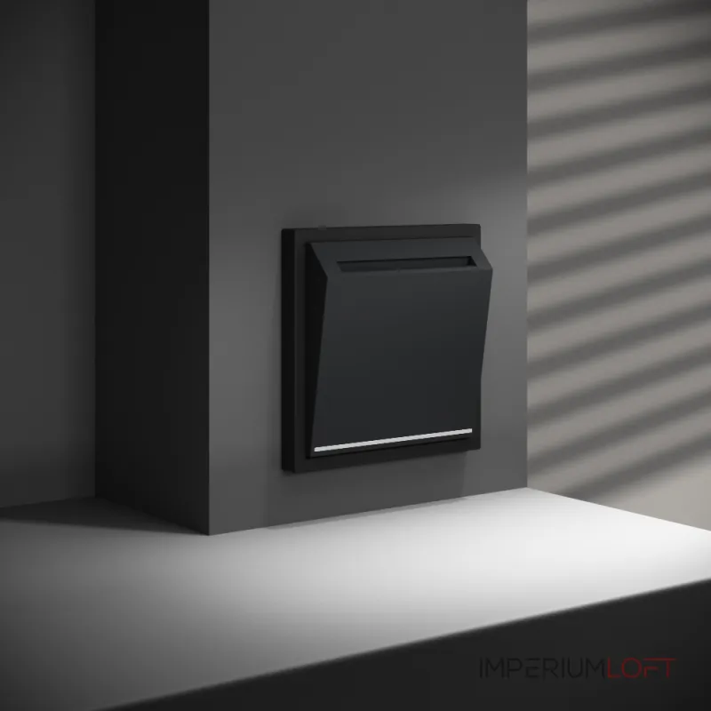 Выключатель встраиваемый S70 карточный 16А (черный матовый) Voltum VLS010708 от ImperiumLoft