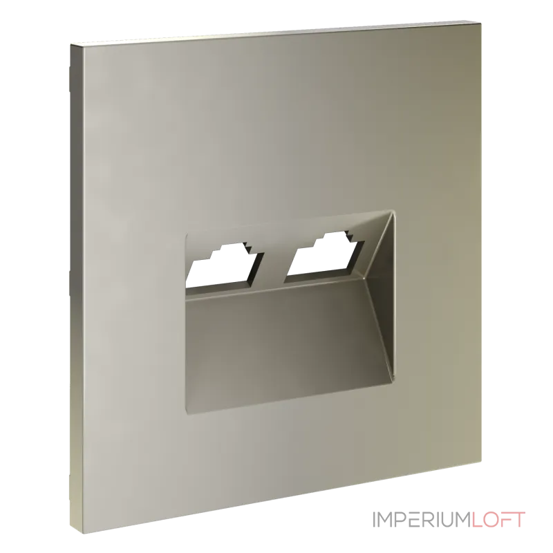 Накладка для розетки компьютерной двойной RJ45+RJ45 кат.6 S70 (шелк) Voltum VLS001404 от ImperiumLoft