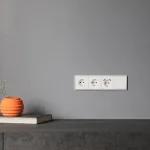 Накладка для розетки с заземлением и защитными шторками с USB A+A S70 (хлопок) Voltum VLS000913 от ImperiumLoft