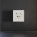 Накладка для розетки с заземлением и защитными шторками с USB A+A S70 (хлопок) Voltum VLS000913 от ImperiumLoft