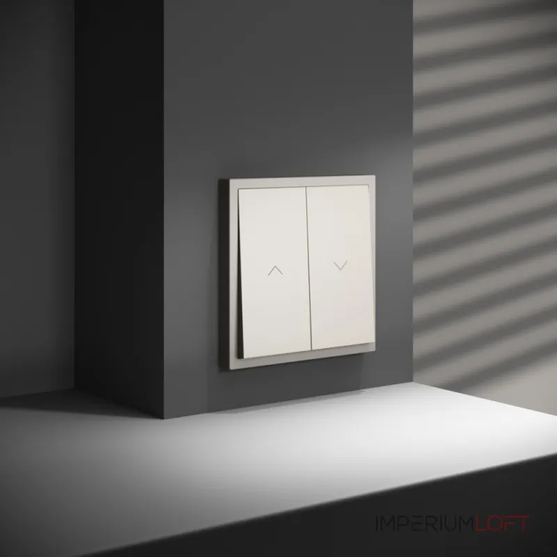 Выключатель встраиваемый S70 для жалюзи 10А (кашемир) Voltum VLS020703 от ImperiumLoft