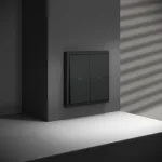 Выключатель встраиваемый S70 для жалюзи 10А (черный матовый) Voltum VLS020708 от ImperiumLoft