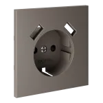 Накладка для розетки с заземлением и защитными шторками с USB A+A S70 (капучино) Voltum VLS000914 от ImperiumLoft