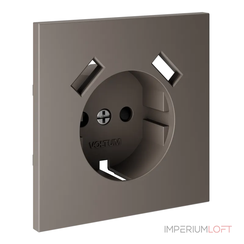 Накладка для розетки с заземлением и защитными шторками с USB A+A S70 (капучино) Voltum VLS000914 от ImperiumLoft