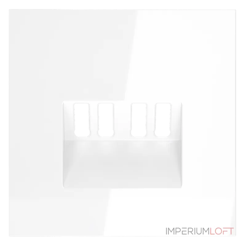 Накладка для розетки акустической 4-местной S70 (белый глянцевый) Voltum VLS001501 от ImperiumLoft