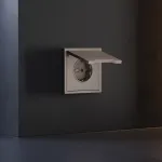 Накладка для розетки с заземлением защитными шторками и крышкой S70 (капучино) Voltum VLS000814 от ImperiumLoft