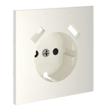 Накладка для розетки с заземлением и защитными шторками с USB A+A S70 (хлопок) Voltum VLS000913