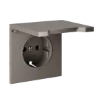 Накладка для розетки с заземлением защитными шторками и крышкой S70 (капучино) Voltum VLS000814 от ImperiumLoft