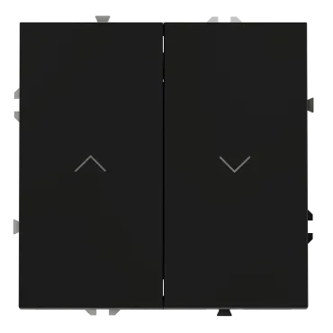 Выключатель встраиваемый S70 для жалюзи 10А (черный матовый) Voltum VLS020708