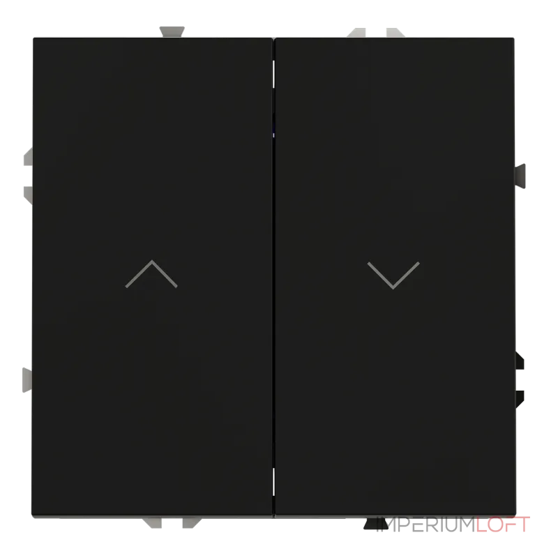 Выключатель встраиваемый S70 для жалюзи 10А (черный матовый) Voltum VLS020708 от ImperiumLoft