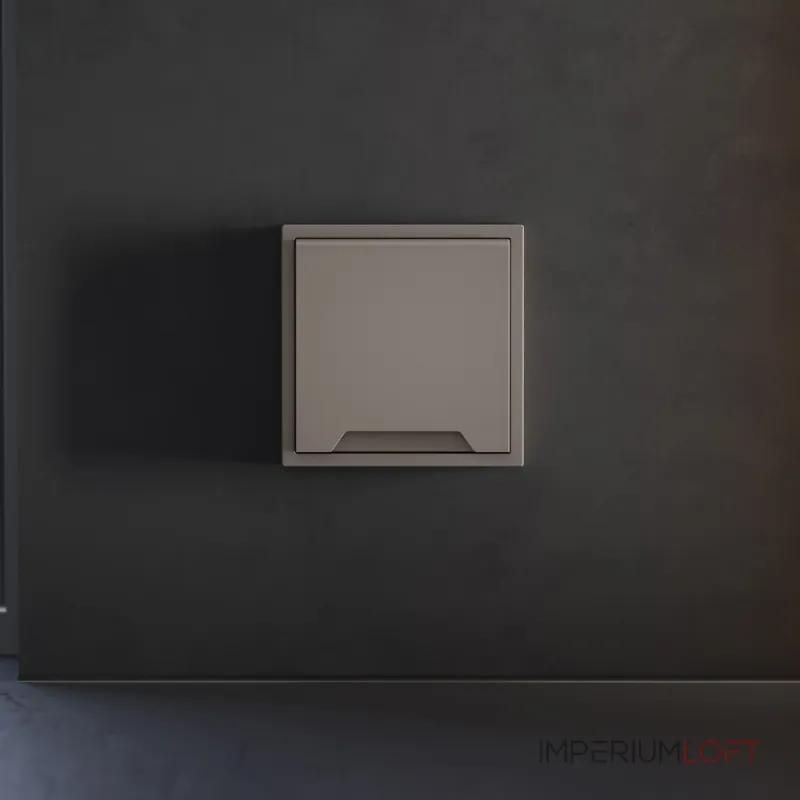 Накладка для розетки с заземлением защитными шторками и крышкой S70 (капучино) Voltum VLS000814 от ImperiumLoft