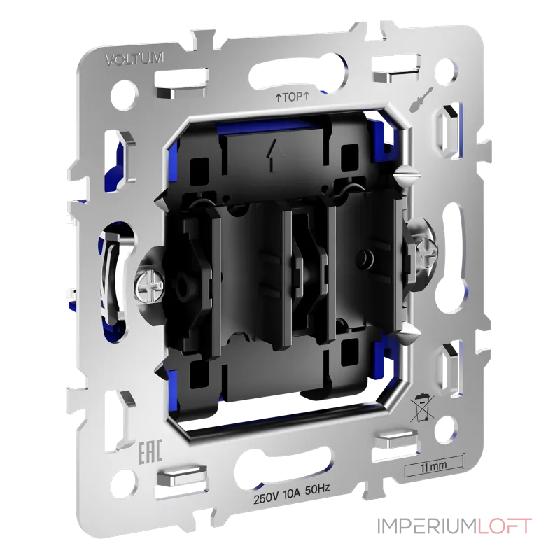 Механизм выключателя с самовозвратом двухклавишного 10А S70 Voltum VLS0206M от ImperiumLoft Механизм выключателя с самовозвратом двухклавишного 10А S70 Voltum VLS0206M от ImperiumLoft