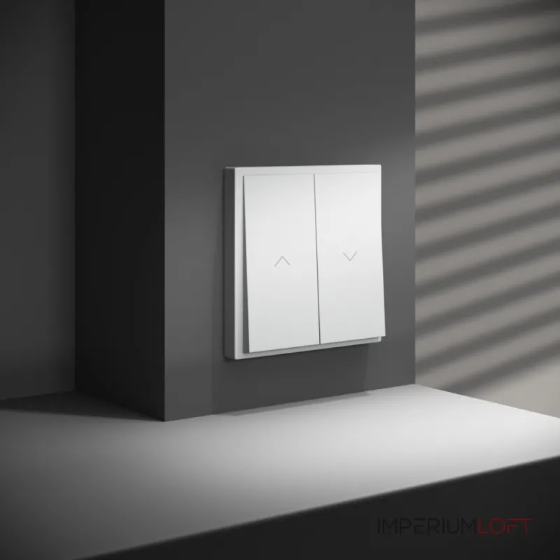 Выключатель встраиваемый S70 для жалюзи 10А (белый матовый) Voltum VLS020702 от ImperiumLoft