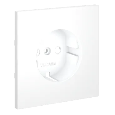 Накладка для розетки с заземлением S70 (белый матовый) Voltum VLS000602