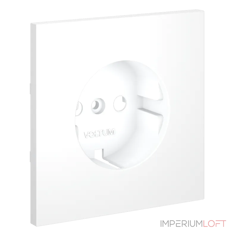 Накладка для розетки с заземлением S70 (белый матовый) Voltum VLS000602 от ImperiumLoft