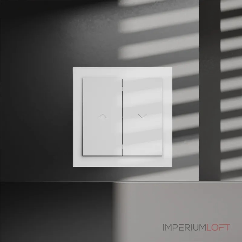 Выключатель встраиваемый S70 для жалюзи 10А (белый матовый) Voltum VLS020702 от ImperiumLoft