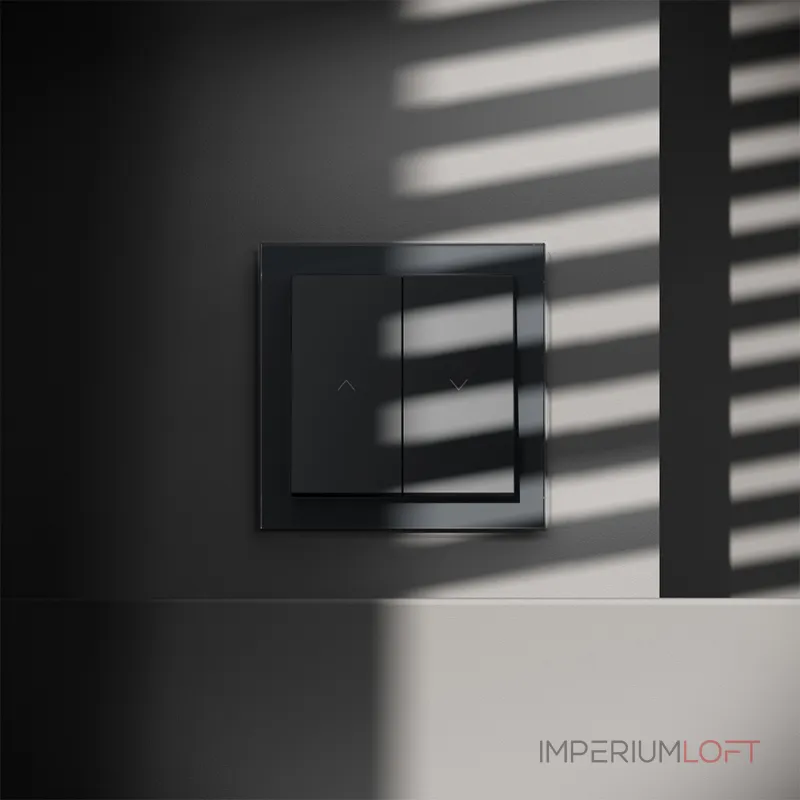 Выключатель встраиваемый S70 для жалюзи 10А (графит) Voltum VLS020707 от ImperiumLoft