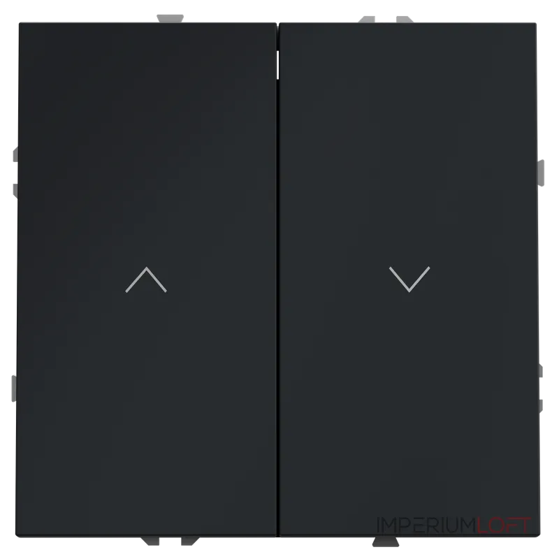 Выключатель встраиваемый S70 для жалюзи 10А (графит) Voltum VLS020707 от ImperiumLoft