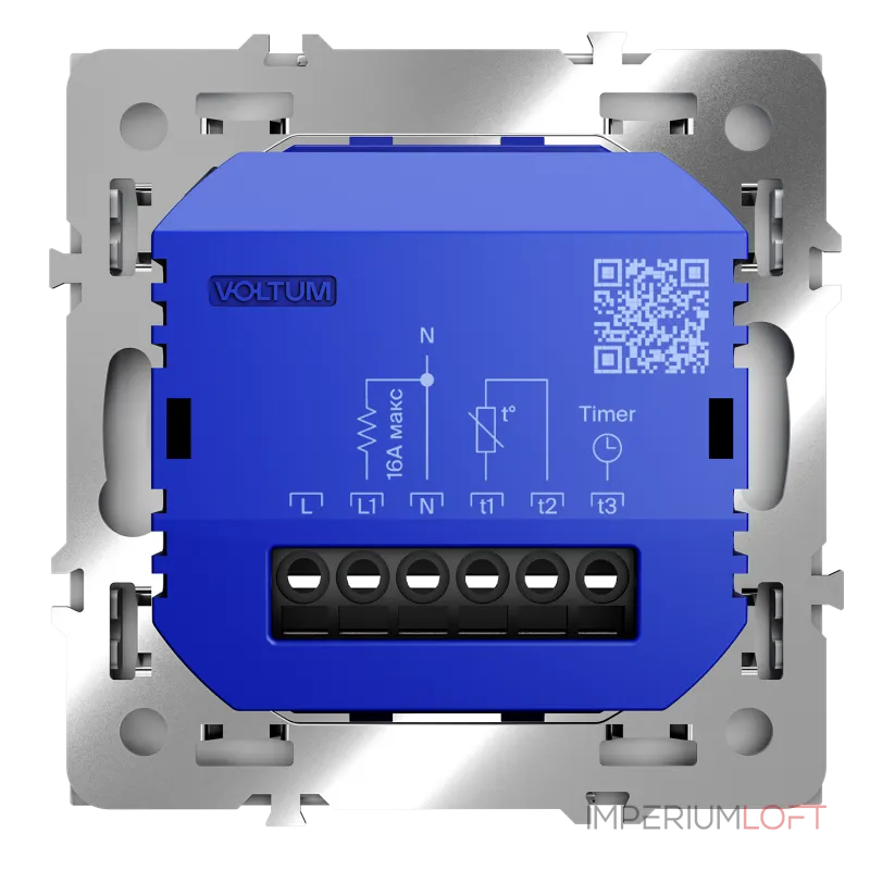 Терморегулятор электронный S70 с индикацией и датчиком для теплого пола (серый) Voltum VLS070116 от ImperiumLoft