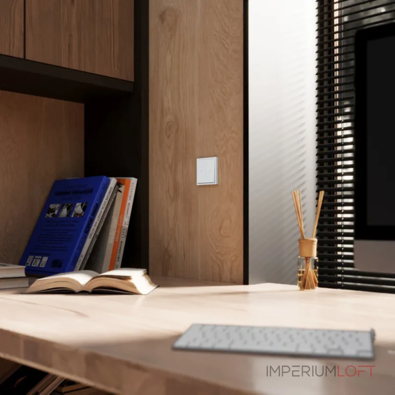 Выключатель встраиваемый S70 для жалюзи 10А (белый матовый) Voltum VLS020702 от ImperiumLoft