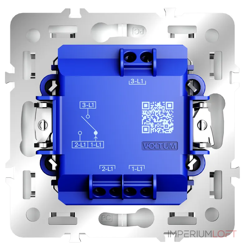 Выключатель встраиваемый S70 для жалюзи 10А (белый матовый) Voltum VLS020702 от ImperiumLoft