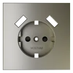 Накладка для розетки с заземлением и защитными шторками с USB A+A S70 (шелк) Voltum VLS000904 от ImperiumLoft