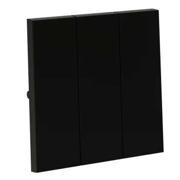 Клавиши для выключателя/переключателя трехклавишного S70 (черный матовый) Voltum VLS000508