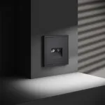 Розетка телевизионная встраиваемая S70 TV+RJ45 кат. 6 (графит) Voltum VLS060707 от ImperiumLoft