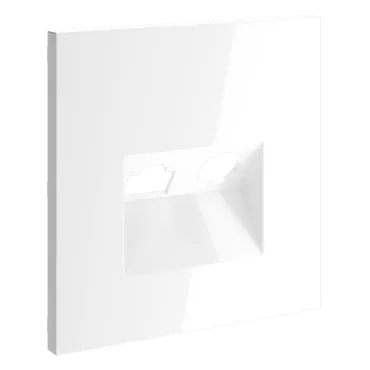 Накладка для розетки TV+RJ45 кат. 6 S70 (белый глянцевый) Voltum VLS002701