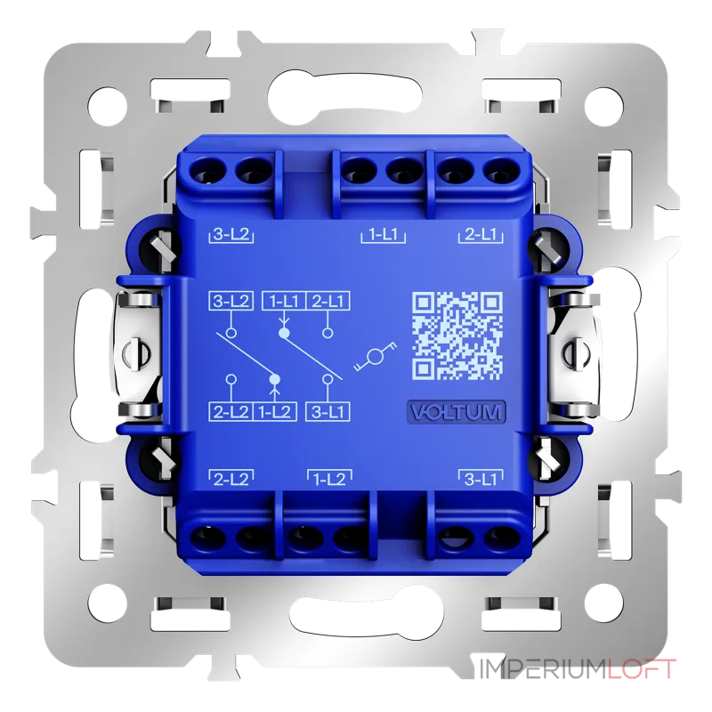 Механизм проходного переключателя двухклавишного 10А S70 Voltum VLS0203M от ImperiumLoft