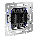 Механизм проходного переключателя двухклавишного 10А S70 Voltum VLS0203M от ImperiumLoft
