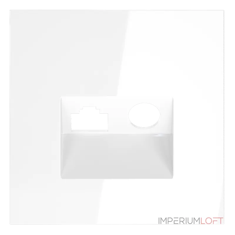 Накладка для розетки TV+RJ45 кат. 6 S70 (белый глянцевый) Voltum VLS002701 от ImperiumLoft Накладка для розетки TV+RJ45 кат. 6 S70 (белый глянцевый) Voltum VLS002701 от ImperiumLoft