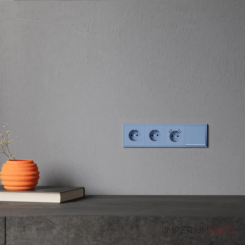 Клавиша для выключателя/переключателя одноклавишного с подсветкой S70 (деним) Voltum VLS000215 от ImperiumLoft