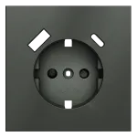 Накладка для розетки с заземлением и защитными шторками с USB A+C S70 (титан) Voltum VLS001006 от ImperiumLoft