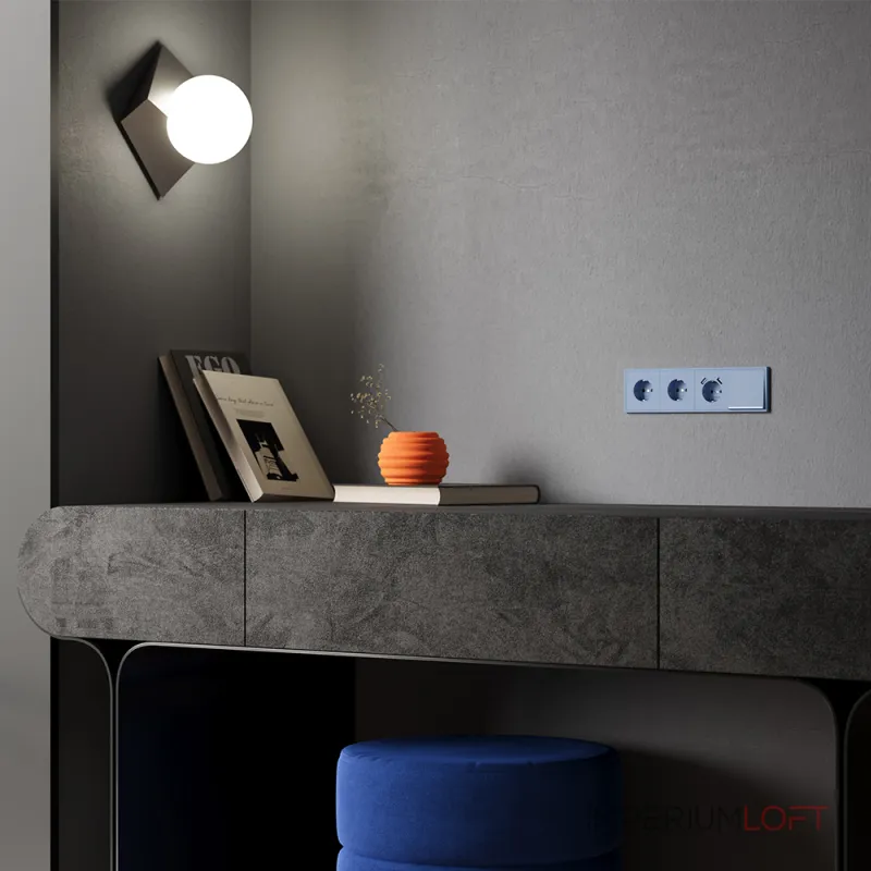 Клавиша для выключателя/переключателя одноклавишного с подсветкой S70 (деним) Voltum VLS000215 от ImperiumLoft