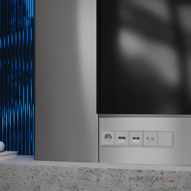 Заглушка S70 с суппортом (серый) Voltum VLS080116 от ImperiumLoft