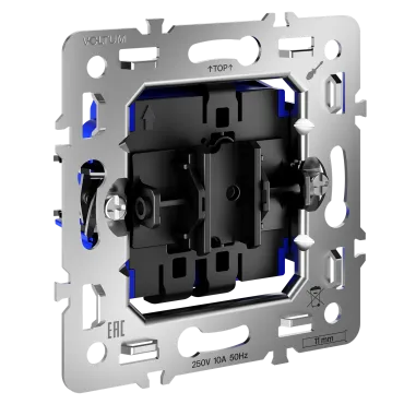 Механизм проходного переключателя одноклавишного 10А S70 Voltum VLS0103M