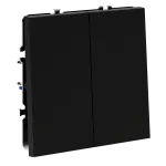 Перекрестный переключатель встраиваемый S70 двухклавишный 10А (черный матовый) Voltum VLS020508 от ImperiumLoft