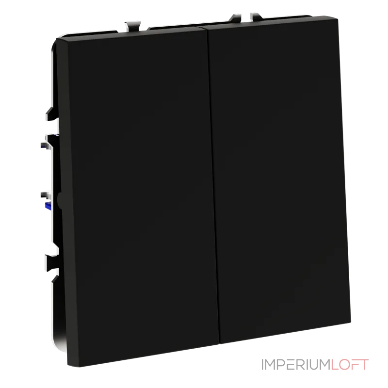 Перекрестный переключатель встраиваемый S70 двухклавишный 10А (черный матовый) Voltum VLS020508 от ImperiumLoft Перекрестный переключатель встраиваемый S70 двухклавишный 10А (черный матовый) Voltum VLS020508 от ImperiumLoft