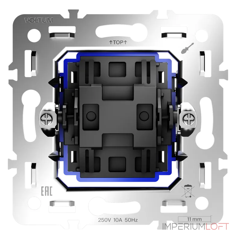 Механизм перекрестного переключателя одноклавишного 10А S70 Voltum VLS0105M от ImperiumLoft
