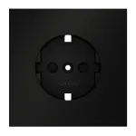 Накладка для розетки с заземлением и защитными шторками S70 (черный матовый) Voltum VLS000708 от ImperiumLoft