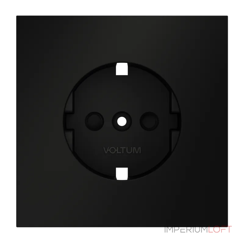 Накладка для розетки с заземлением и защитными шторками S70 (черный матовый) Voltum VLS000708 от ImperiumLoft Накладка для розетки с заземлением и защитными шторками S70 (черный матовый) Voltum VLS000708 от ImperiumLoft