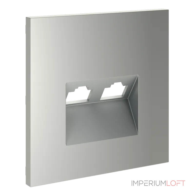 Накладка для розетки компьютерной двойной RJ45+RJ45 кат.6 S70 (сталь) Voltum VLS001405 от ImperiumLoft Накладка для розетки компьютерной двойной RJ45+RJ45 кат.6 S70 (сталь) Voltum VLS001405 от ImperiumLoft