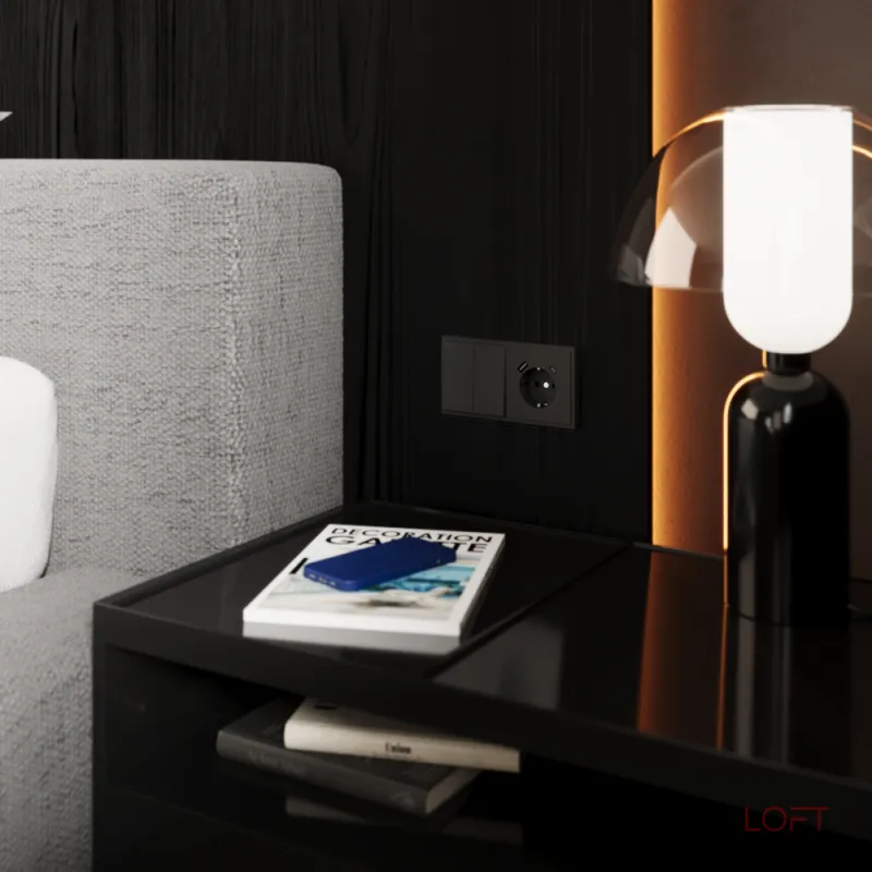 Перекрестный переключатель встраиваемый S70 двухклавишный 10А (черный матовый) Voltum VLS020508 от ImperiumLoft Перекрестный переключатель встраиваемый S70 двухклавишный 10А (черный матовый) Voltum VLS020508 от ImperiumLoft