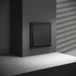 Перекрестный переключатель встраиваемый S70 двухклавишный 10А (черный матовый) Voltum VLS020508 от ImperiumLoft