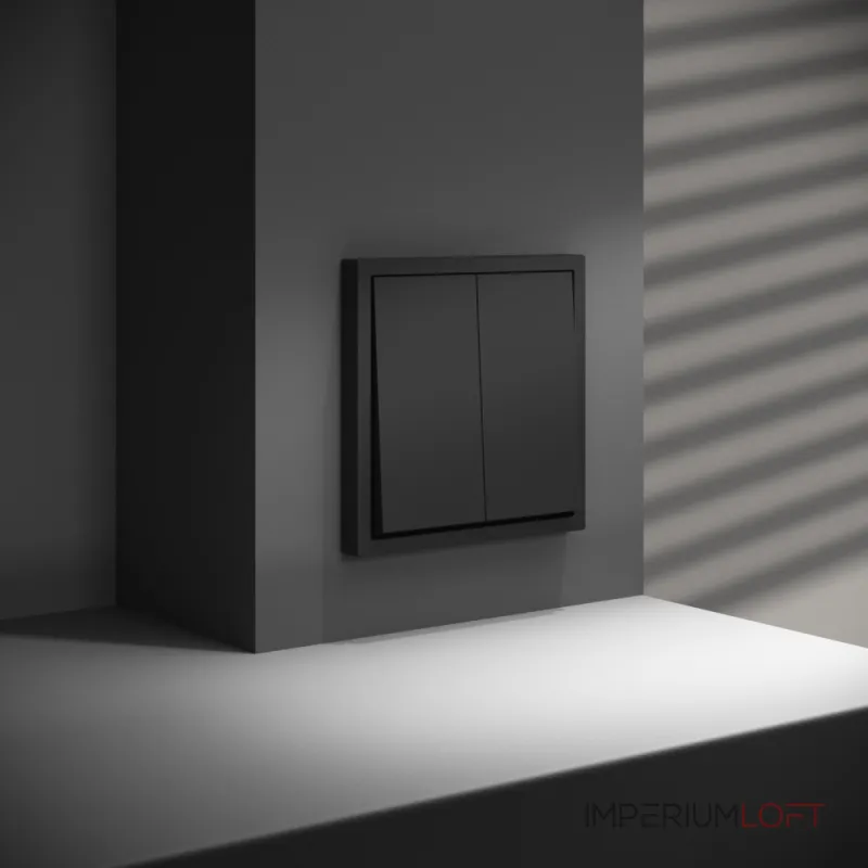 Перекрестный переключатель встраиваемый S70 двухклавишный 10А (черный матовый) Voltum VLS020508 от ImperiumLoft Перекрестный переключатель встраиваемый S70 двухклавишный 10А (черный матовый) Voltum VLS020508 от ImperiumLoft