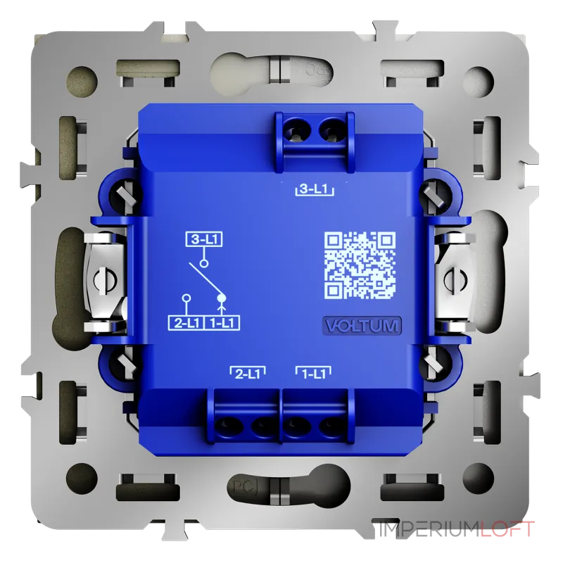 Выключатель встраиваемый S70 для жалюзи 10А (шелк) Voltum VLS020704 от ImperiumLoft