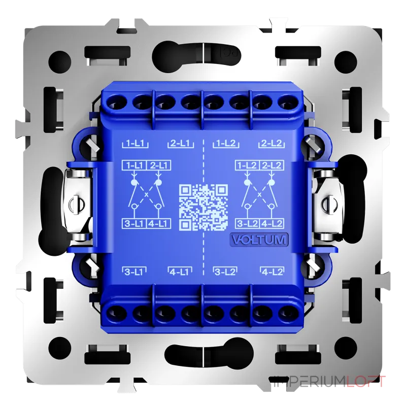 Перекрестный переключатель встраиваемый S70 двухклавишный 10А (черный матовый) Voltum VLS020508 от ImperiumLoft Перекрестный переключатель встраиваемый S70 двухклавишный 10А (черный матовый) Voltum VLS020508 от ImperiumLoft