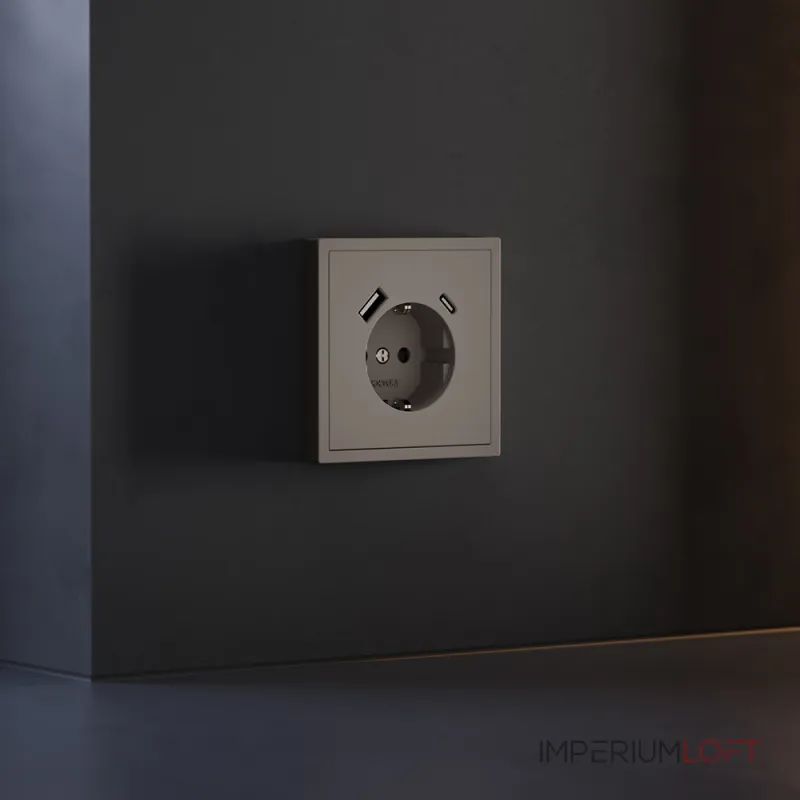 Накладка для розетки с заземлением и защитными шторками с USB A+C S70 (капучино) Voltum VLS001014 от ImperiumLoft Накладка для розетки с заземлением и защитными шторками с USB A+C S70 (капучино) Voltum VLS001014 от ImperiumLoft