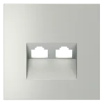 Накладка для розетки компьютерной двойной RJ45+RJ45 кат.6 S70 (сталь) Voltum VLS001405 от ImperiumLoft